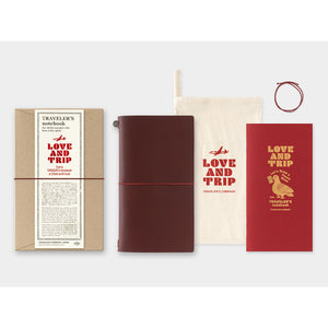 トラベラーズノート レギュラーサイズ 本体 LOVE AND TRIP レッド 15370-006