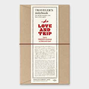 トラベラーズノート レギュラーサイズ 本体 LOVE AND TRIP レッド 15370-006