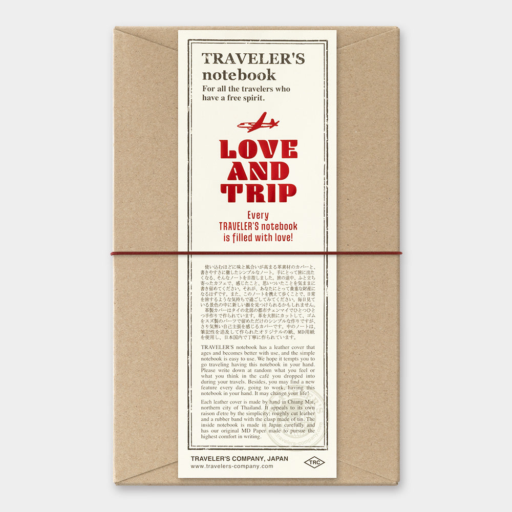 トラベラーズノート レギュラーサイズ 本体 LOVE AND TRIP レッド 15370-006