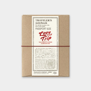 トラベラーズノート パスポートサイズ 本体 LOVE AND TRIP レッド 15371-006