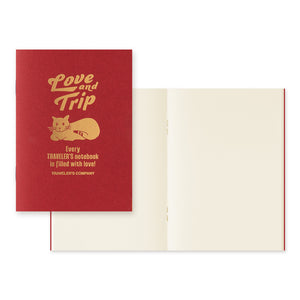 トラベラーズノート パスポートサイズ 本体 LOVE AND TRIP レッド 15371-006