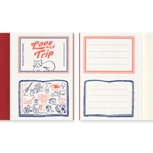 画像をギャラリービューアに読み込む, トラベラーズノート パスポートサイズ 本体 LOVE AND TRIP レッド 15371-006
