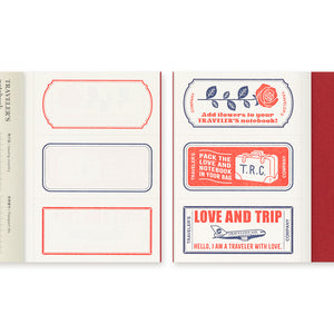 トラベラーズノート パスポートサイズ 本体 LOVE AND TRIP レッド 15371-006
