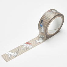 画像をギャラリービューアに読み込む, [便利堂] マスキングテープ 鳥獣戯画 茶色
